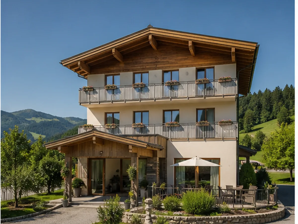 Golfhotel oder Apartmenthaus mit Terrasse und Landschaftsbezug